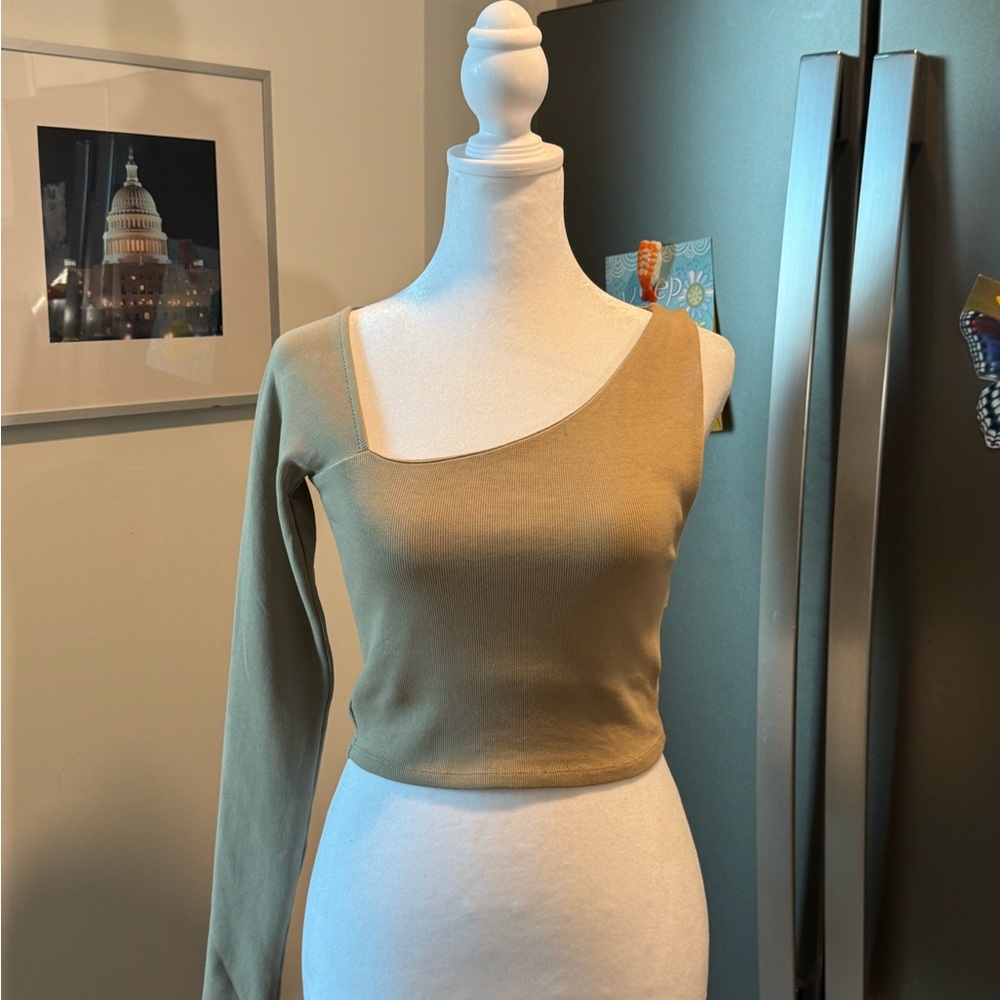 Zara Olive Long Sleeve Top